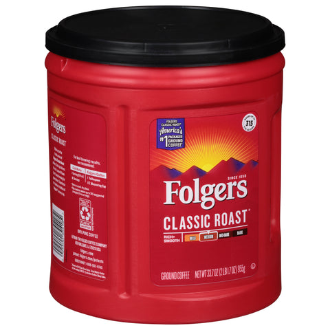Folgers Classic Roast Ground Coffee 33.7 OZ