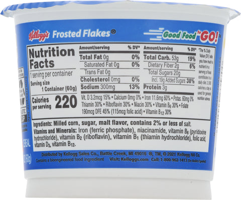 Kellogg's Cereal Cup Frosted Flakes 2.1 OZ