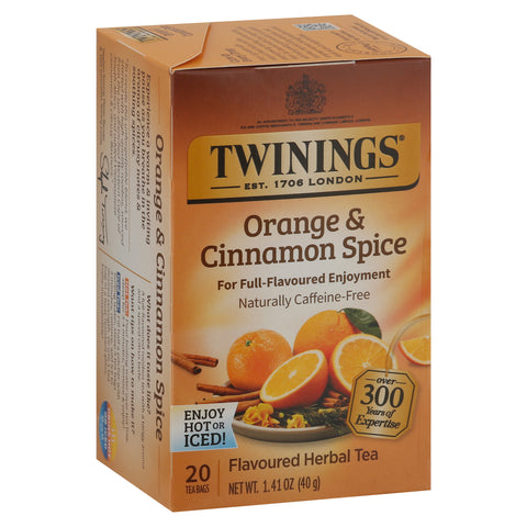 Twinings Orange & Cinnamon Spice Herbal Tea 20 CT