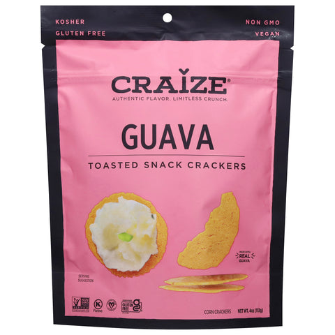 Craize Guava Toasted Snack Crackers 4 oz