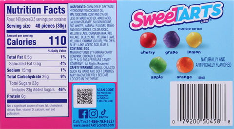 Sweetarts Chewy Mixed Fruit Mini Candy 3.75 oz
