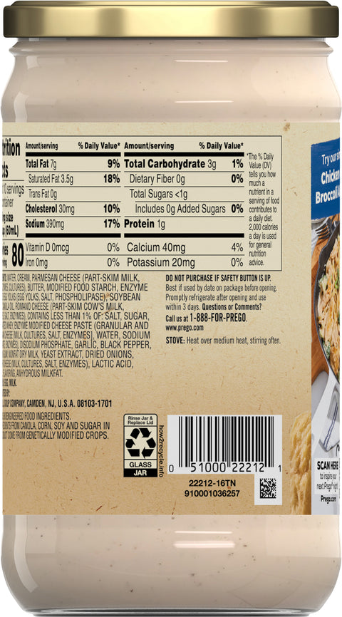 Prego Alfredo Sauce Homestyle 22 oz