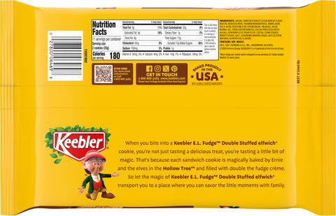 Keebler E.L. Fudge Elfwich Double Fudge Cookies  13oz / 368g