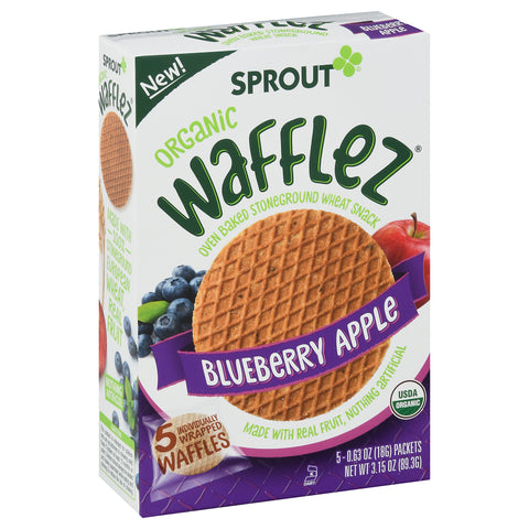 Sprout Organic Wafflez Blueberry Apple 3.15 OZ
