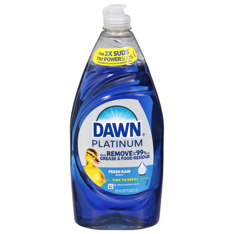 Dawn Platinum Fresh Rain Scent Dishwashing Liquid 26.8 fl oz - 8 Pack