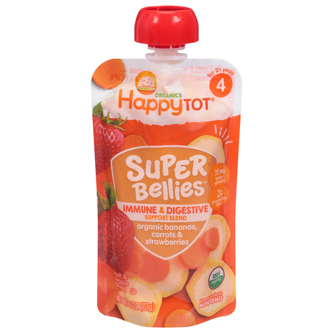 HappyTot Super Bellies Organic 2+ years Fruit & Veggie Blend 4 oz - 16 Pack