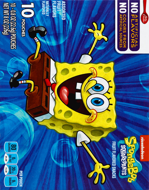 Betty Crocker Sponge Bob Fruit Snack 8 OZ