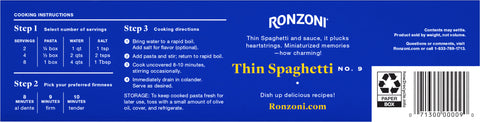 Ronzoni Pasta Thin Spaghetti 16 OZ