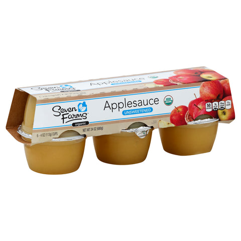 Seven Farms Applesauce 6 ea - 12 Pack
