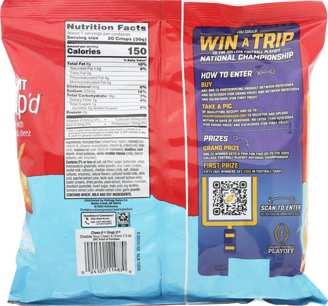 Cheez-It Snap'd Cheddar Sour Cream & Onion 7.5 OZ