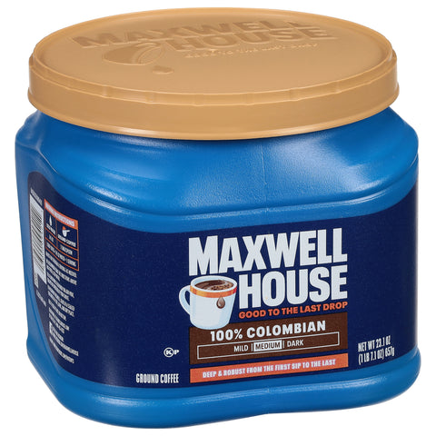 Maxwell House Medium Ground 100% Colombian Coffee 23.1 oz