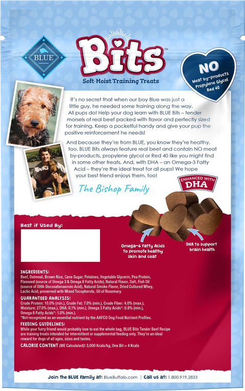 Blue Buffalo Bits Dog Treats Beef 11 OZ