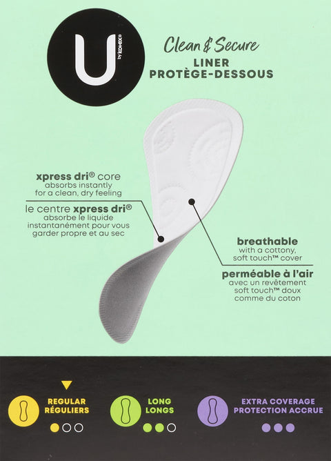 U By Kotex Pantiliners Light Days 64 CT