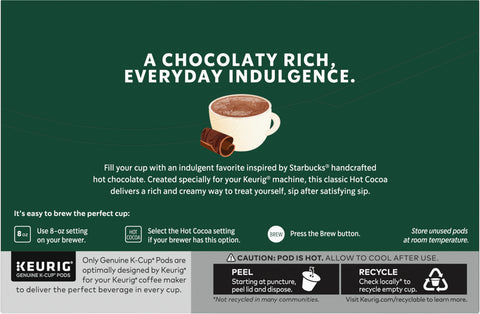 Starbucks K-Cup Hot Chocolate 7.3 OZ