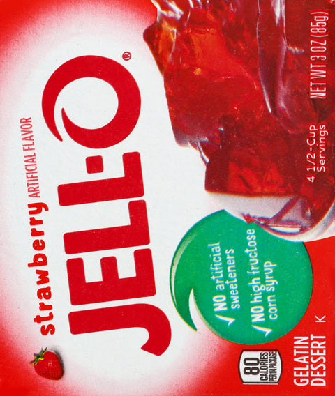 Jell-O Mix Gelatin Strawberry 3 OZ