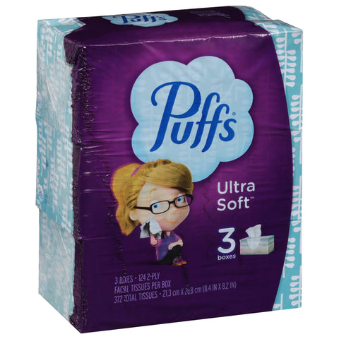 Puffs Ultra Soft 2Ply Family Pack 372 CT