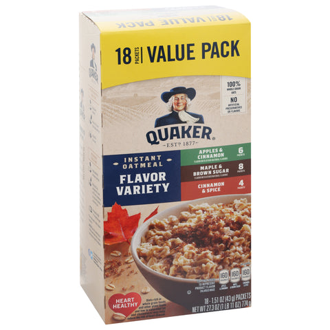 Quaker Flavor Variety Instant Oatmeal 27.3 OZ