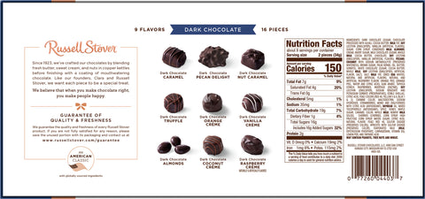 Russell Stover Assorted Dark Chocolate 9.4 OZ