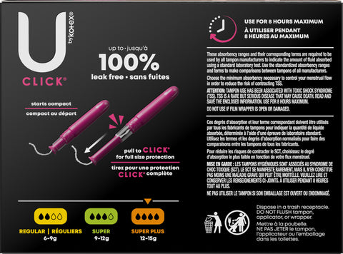 U By Kotex Super Plus Tampons 32 CT