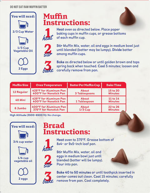 Betty Crocker Chocolate Chip Muffin & Quick Bread Mix 14.75 OZ