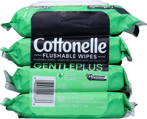 Cottonelle GentlePlus Flushable Wipes with a Touch of Aloe & Vitamin E 4