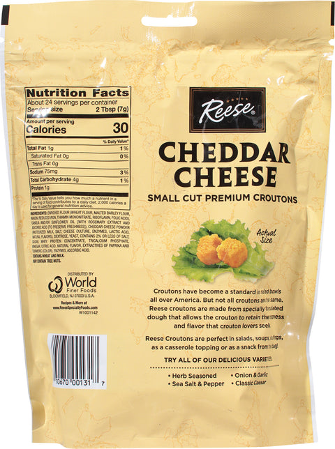 Reese Cheddar Cheese Croutons 6 OZ