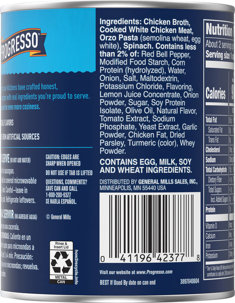 Progresso Chicken & Orzo With Lemon 18.5 OZ
