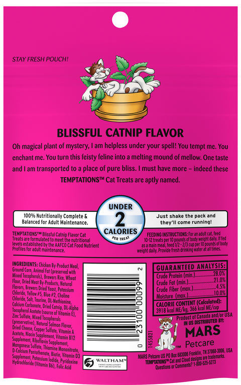 Whiskas Cat Treat Temptations Blissful Catnip 3 OZ