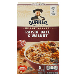 Quaker Instant Oatmeal Raisin/Date And Walnut - 10.4 OZ 12 Pack