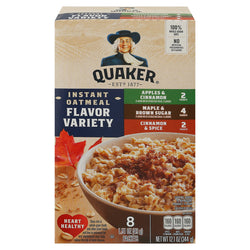 Quaker Instant Oatmeal Flavor Variety Pack - 12.1 OZ 12 Pack