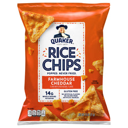 Quaker Farmhouse Cheddar Rice Chips - 2.5 OZ 12 Pack