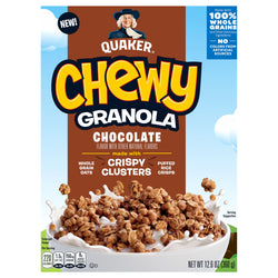 Quaker Chewy Granola Chocolate With Crispy Clusters - 12.6 OZ 10 Pack
