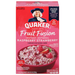 Quaker Fruit Fusion Instant Oatmeal Raspberry Strawberry - 8.4 OZ 6 Pack