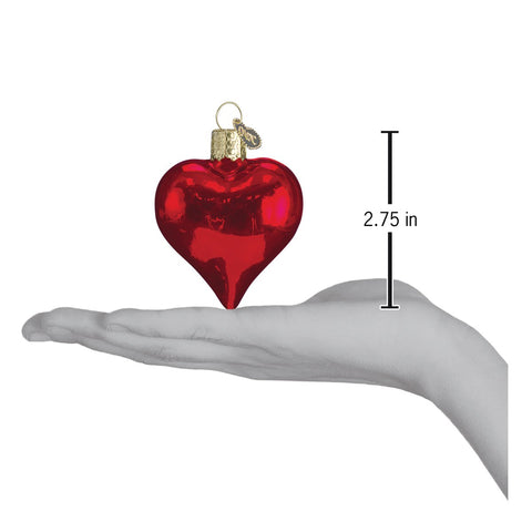 Shiny Red Heart Ornament