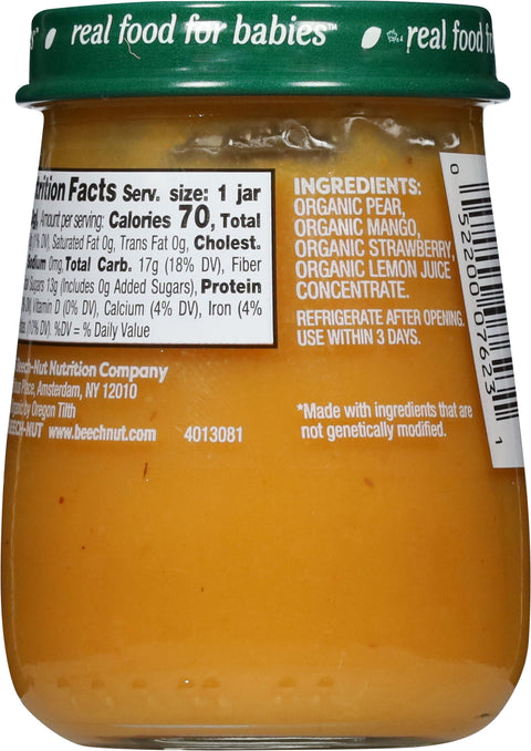 Beech-Nut Organics Stage 2 (6+ Months) Pear, Mango & Strawberry 4 oz