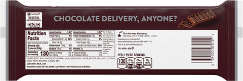 Hershey's Milk Chocolate Bar Snack Size 3.6 OZ