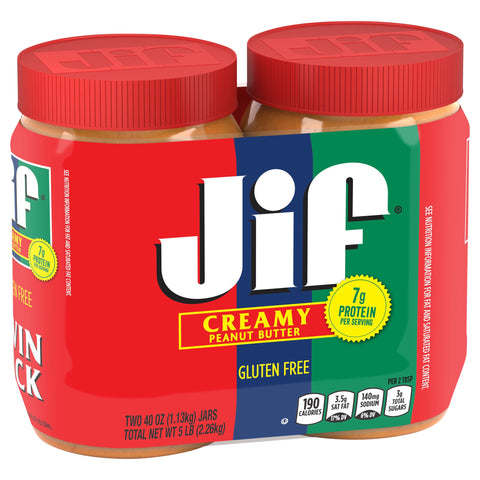 Jif Creamy Peanut Butter Twin Pack 80 OZ
