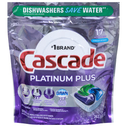 Cascade Platinum Plus Actionpacs Fresh Scent - 9.2 OZ 6 Pack