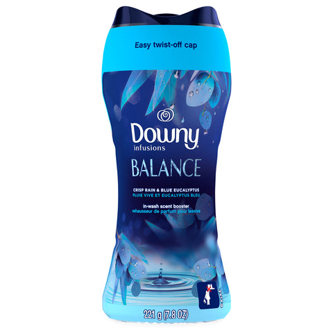 Downy Infusions Balance Crisp Rain and Blue Eucalyptus Scent Booster - 7.8 OZ 4 Pack