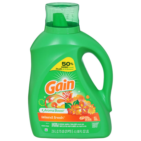 Gain +Aroma Boost Island Fresh Detergent 88 fl oz - 88 FZ 4 Pack