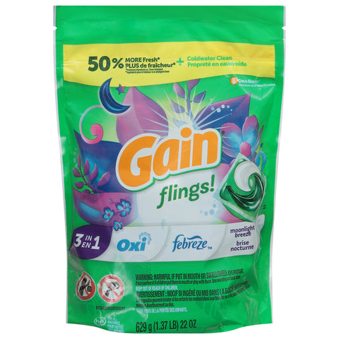 Gain Moonlight Breeze Detergent 22 oz - 22 OZ 4 Pack