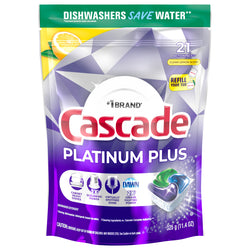 Cascade Actionpacs Platinum Plus Dishwasher Detergent Lemon - 11.4 OZ 4 Pack