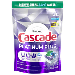 Cascade Actionpacs Platinum Plus Dishwasher Detergent Fresh Scent- 11.4 OZ 4 Pack