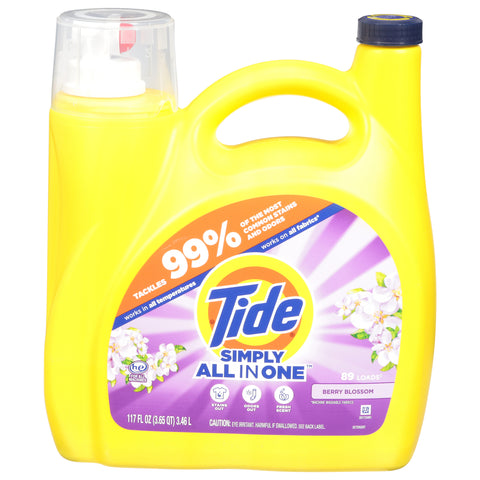 Tide Simply All in One Berry Blossom Detergent 117 fl oz - 117 FZ 4 Pack