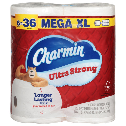 Charmin Ultra Strong 2-Ply Bathroom Tissue Mega 12 ea
