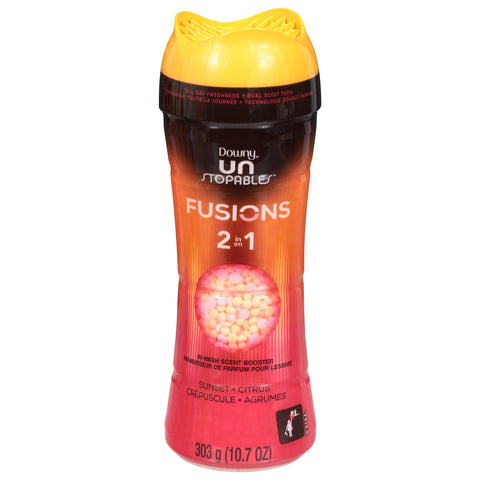 Downy Unstopables Fusions In-Wash Laundry Scent Booster Beads, Twilight and Jasmine Scent, 16 oz, 2-in-1 All Day Freshness - 10.7 OZ 4 Pack