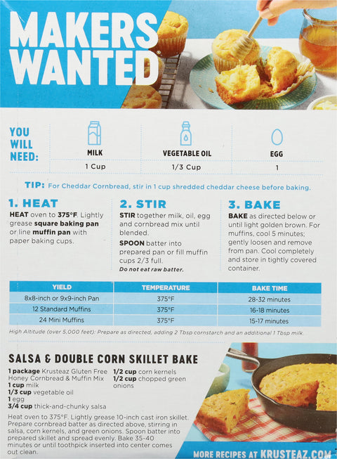 Krusteaz Gluten Free Cornbread Mix 15 OZ