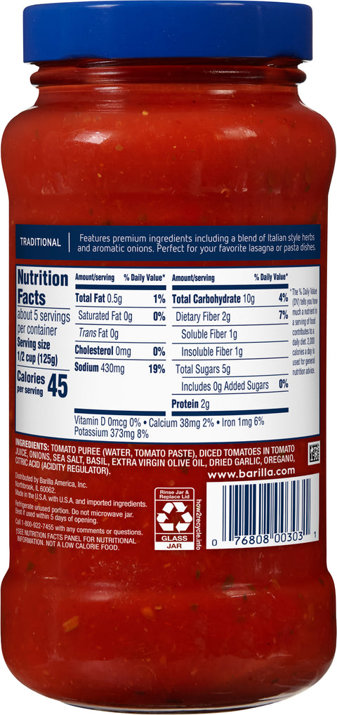 Barilla Traditional Sauce 24 OZ