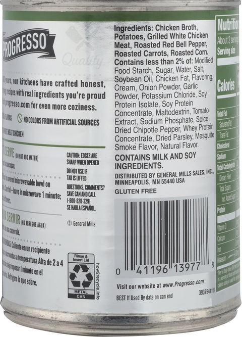 Progresso Pitmaster Smokehouse-Style Grilled Chicken & Potato with Roasted Vegetables Soup 19 oz