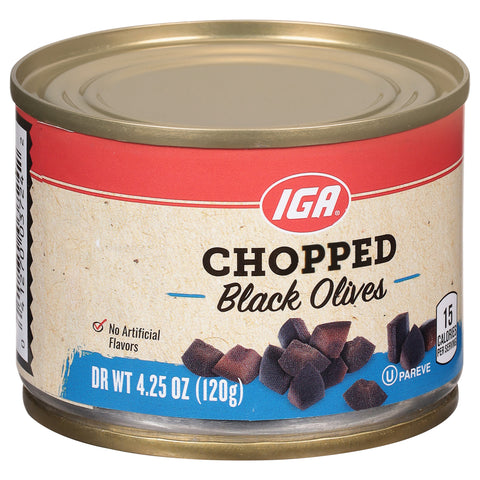 IGA Olives Ripe Chopped 4.25 OZ